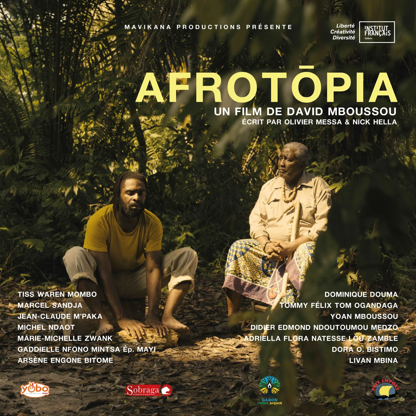 Affiche du film Afrotopia dans un paysage forestier gabonais